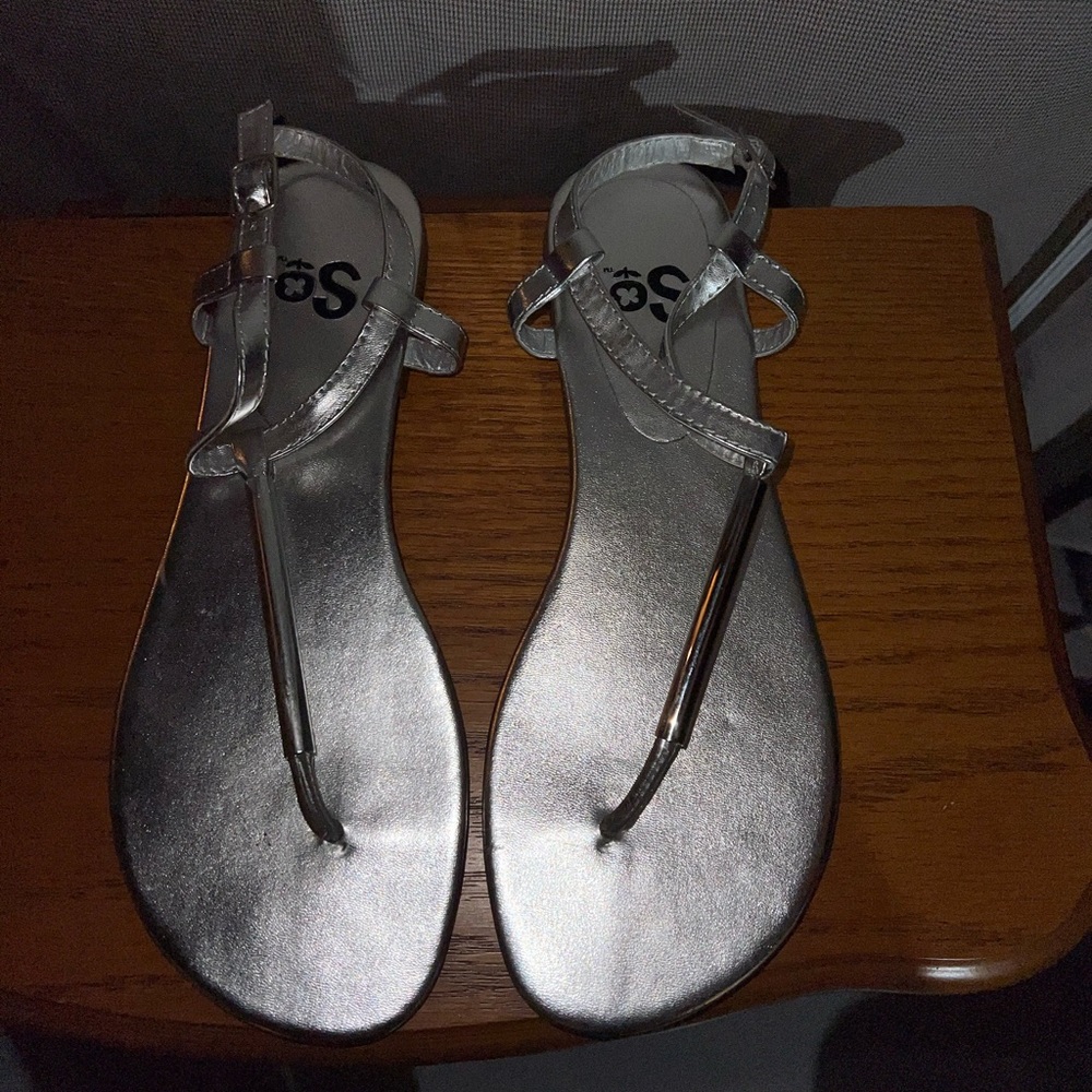 SO silver sandals.
